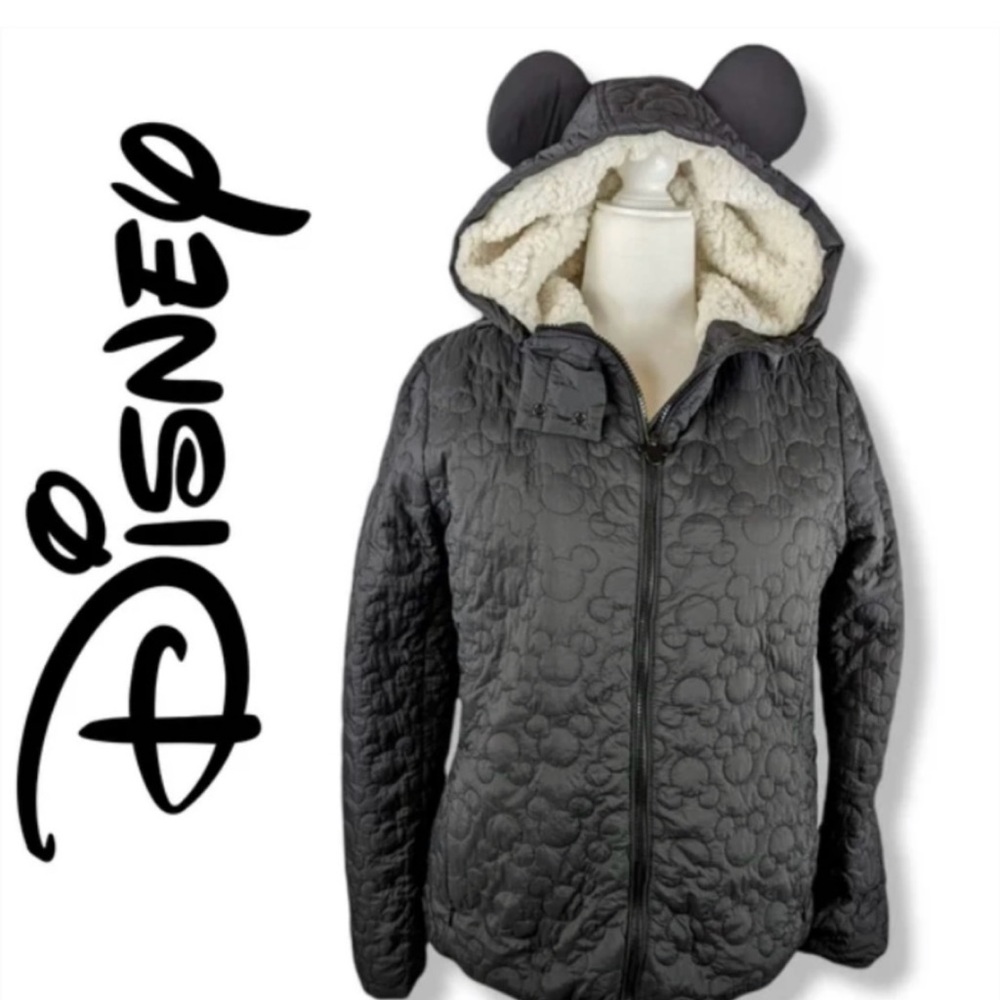 Disney Parks Sherpa Fleece Lined Quilted Mouse Ears Puffer Jacket Women’s 3X